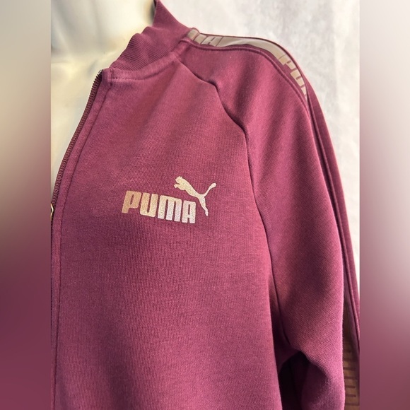 Puma long sleeve training sweat shirt jacket with logo print tape Sz-XL. K16 - Picture 7 of 13